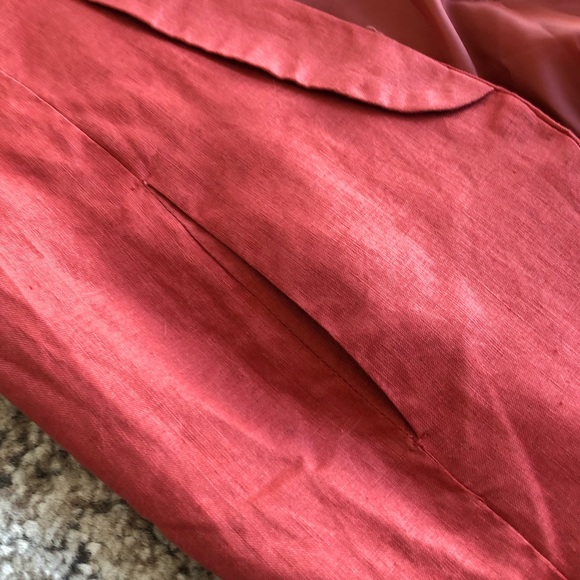 NEW Miami Orange Linen Blazer with Tie Sleeves (Size Small) - Picture 5 of 7